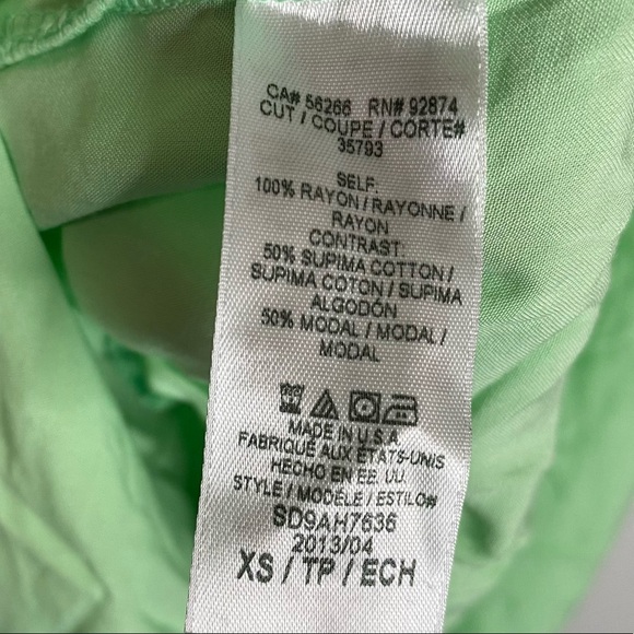 Splendid Strapless Maxi Dress Green Mint Side Slit XS Extra Small - Picture 3 of 11